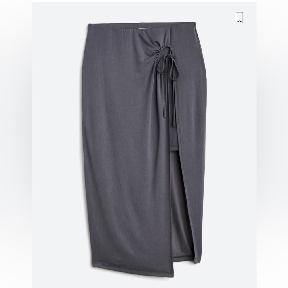 Heartloom Regan Skirt, Size Large, Steel Gray color